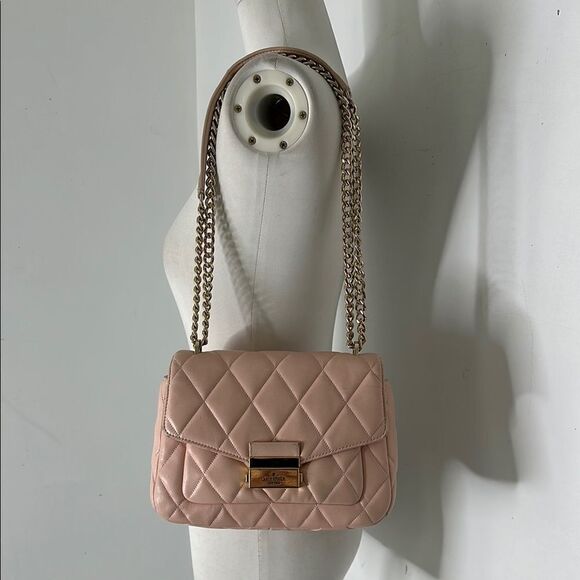 Kate Spade Pink Carey Quilted Flap Shoulder / Crossbody Bag - Picture 1 of 11